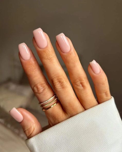 Nude Nails Neutral Nails Square, Neutral Summer Nails, Summer Nails Square, Pink Selfcare, Santa Hat Nails, Santa Nails, Minimalist Nail, Nude Nail Designs, Subtle Nails