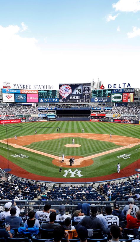 Yankees Aesthetic, Yankees Wallpaper, New York Yankees Stadium, Mlb Yankees, Ny Baseball, Yankees World Series, Mlb Stadiums, Yankees Fan, Yankee Stadium