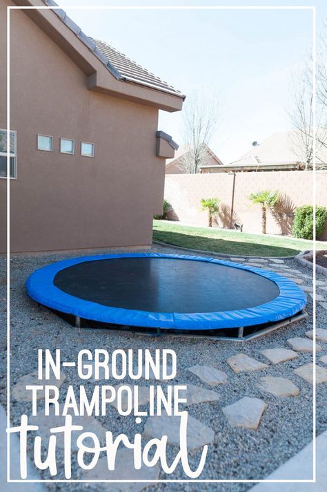 DIY Inground Trampoline Instructions | All Things Thrifty Underground Trampoline, Inground Trampoline, Sunken Trampoline, In Ground Trampoline, Play Area Backyard, Backyard Trampoline, Playroom Design, Backyard Paradise, Backyard Playground