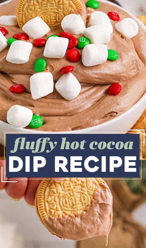 Hot Coco Dip, Hot Cocoa Dip, Hot Chocolate Dip, Cocoa Dip, Easy Hot Cocoa, Dessert Balls, Christmas Fare, Sweet Dip, Holiday Dips