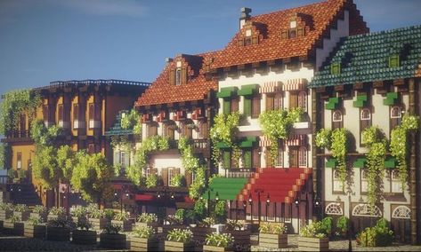 Minecraft Town Ideas, Minecraft Town, Minecraft Structures, Bangunan Minecraft, Town Ideas, Minecraft Cottage, Minecraft Castle, Minecraft Medieval, Minecraft Room