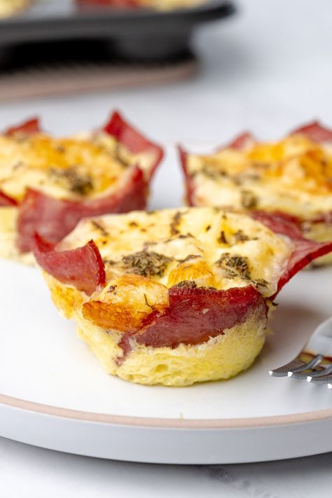 Turkey Bacon Egg and Cheese Muffins | Tasty Fit Macros Turkey Egg Cups, Turkey Bacon Egg Muffins, Turkey Bacon Egg Bites, Bacon Egg Bites, Egg And Cheese Muffins, Bacon Egg Cups, Bacon Egg Muffins, Turkey Egg, Quiche Muffins