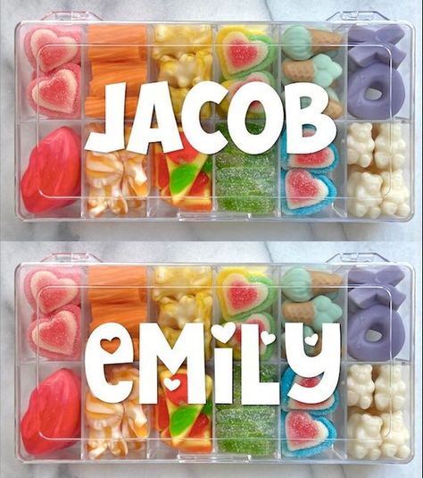 Candy Charcuterie Box Party Favor Tackle Box Kids | Etsy Candy Boards, Candy Charcuterie, Charcuterie Box, Candy Kabobs, Kid Halloween, Candy Board, Non Toy Gifts, Personalized Candy, Candy Gift Box