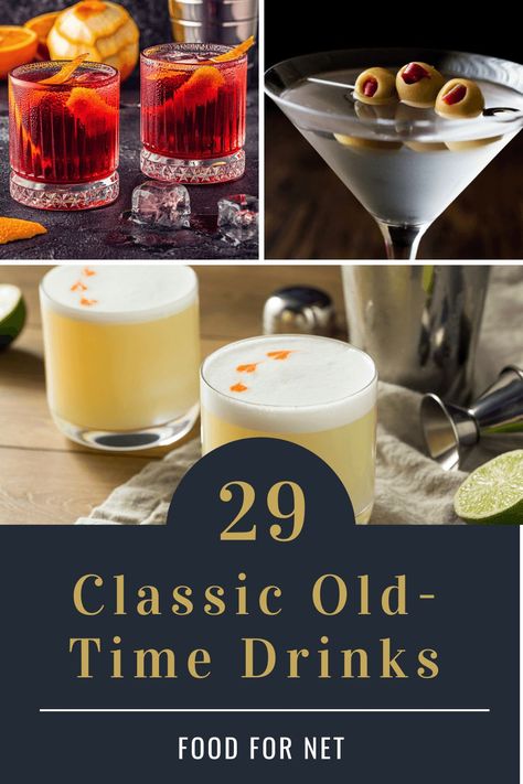 29 Old-Time Drinks For When You Want A Classic | Food For Net Famous Drinks, Famous Cocktails, Grapefruit Soda, Unique Cocktails, Angostura Bitters, Easy Cocktails, Refreshing Cocktails, Aperol Spritz, Mint Julep