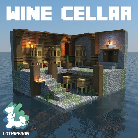 Minecraft Cellar, Minecraft Steampunk, Minecraft Interior, Minecraft Interior Design, Bangunan Minecraft, Minecraft House Plans, Mc Ideas, Minecraft Cottage, Mc Builds