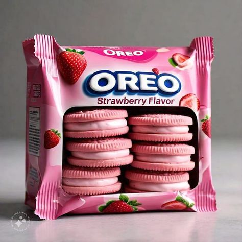 pink obsessed | Pink Strawberry Flavored Oreos | Facebook Pink Oreos, Weird Oreo Flavors, Pink Obsessed, Oreo Flavors, Pink Strawberry, Oreo, Snacks, Pink