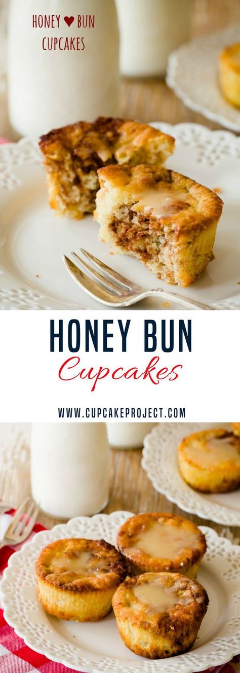 Looking for honeybuns recipes? Honey buns are essentially cinnamon buns made with a cinnamon honey swirl filling and topped with a honey glaze. Add this to your best of Valentines ideas! More easy and from scratch baking recipes from #CupcakeProject #brea Honey Cupcakes, Honey Bun, Honey Buns, Easy Cupcakes, Cupcakes Recipe, Best Baking, Yummy Cupcakes, Cinnamon Buns, Food Nutrition