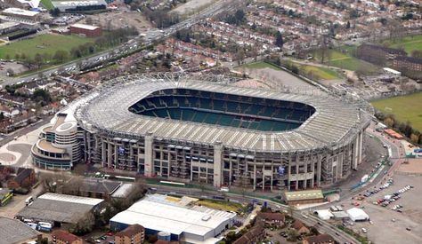 Twickenham Stadium (usually known as Twickenham or Twickers) is a stadium in Twickenham, south west London, England. It is primarily a venue for rugby union ... Get more information about the Twickenham Stadium on Hostelman.com #attraction #United #Kingdom #landmark #travel #destinations #tips #packing #ideas #budget #trips Rugby Stadium, Six Nations Rugby, Twickenham Stadium, English Rugby, Wales Rugby, England National, England Rugby, Six Nations, Sports Arena