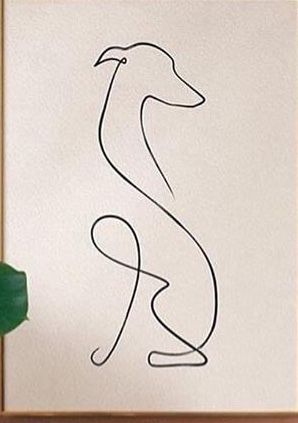 Tekening eenvoudige lijnen Greyhound Tattoo, Dragon Tattoo For Women, Greyhound Art, Dog Sketch, 강아지 그림, Wire Sculpture, Dog Tattoos, Line Art Drawings, Wire Art