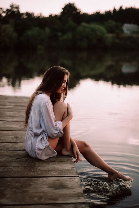 Outdoor Bourdier Photoshoot, Water Portrait Photography, Full Body Portrait Photography, Body Portrait Photography, Quotes Of Life, Lake Portrait, Full Body Portrait, Body Portrait, Outdoor Portrait Photography