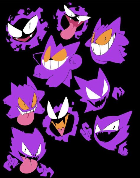 Ghost Graffiti, Gengar Evolution, Gastly Pokemon, Haunter Pokemon, Pokemon Evolutions, Evolution Pokemon, Evolution Art, Ghost Type Pokemon, Gengar Pokemon