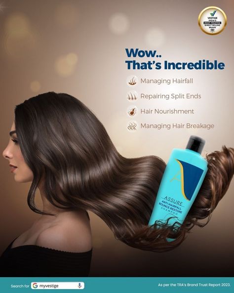 Hi... 😊 Yes, that’s right! Assure Anti-Hairfall Shampoo lets you unlock a wholesome level of care for your hair with properties like deep fiber restoration, better hair elasticity, and more. Buy now #vestproduct #HairCareMagic #AssureHairOil #WishYouWellth #keratinshampoo #smoothening #shinyhair #stronghair #smoothhair #ordernow Hair Oil Social Media Post, Hair Product Advertisement, Hair Serum Creative Ads, Hair Product Social Media Design, Shampoo Social Media Post, Hair Shampoo Ads, Hair Ads Creative, Shampoo Ads Creative, Hair Oil Creative Ads