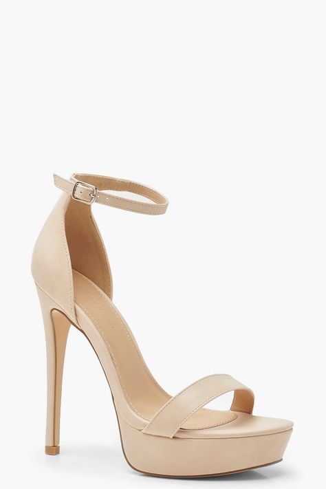 High Platform 2 Part Heels | boohoo Beige Platform Heels, Platform Heels Sandals, Fine Jewelry Display, Thigh Bands, Platform High Heels, Jelly Sandals, Fashion Face Mask, Heels Sandals, Latest Shoes