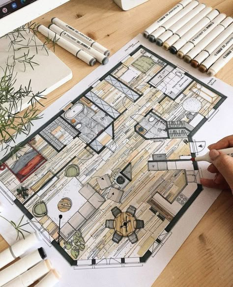 Architecture Career, Interior Design Sketchbook, Instagram Plan, Interior Design Student, 포트폴리오 레이아웃, Architecture Drawing Plan, Interior Design Renderings, Interior Design Plan, Interior Architecture Drawing