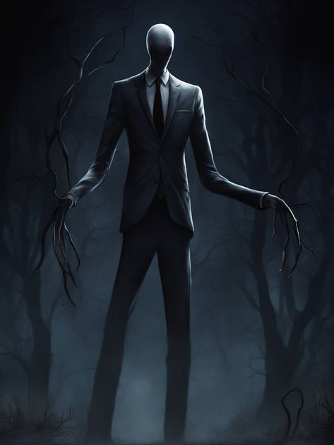 Slender Man Fanart, Slenderman Proxy, Horror Artwork Illustrations, Scary Creepypasta, Eyeless Jack, Spooky Stuff, Ben Drowned, Creepypasta Cute, Slender Man