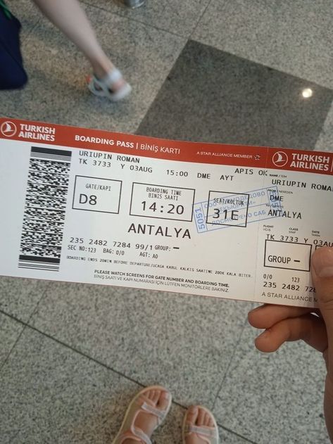 Fake Plane Ticket, Marriage Application, Airport Tickets, Antalya Airport, Background Psd, Video Call With Boyfriend Screen Photo, Turkish Airlines, 9th Grade, Today Pictures