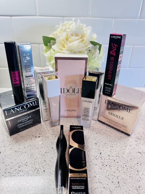 Lancôme, skincare, makeup, beauty, Advanced Génifique Night Cream, Monsieur Big Volume Mascara. Skincare And Makeup Routine, Lancome Skincare, Long Lasting Foundation, Beauty Tips And Tricks, Skincare And Makeup, Hydrating Moisturizer, Eyeshadow Tutorial, Volume Mascara, Beauty Review