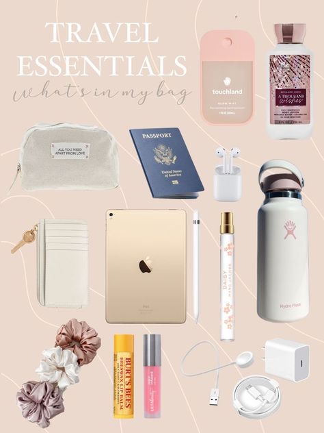 Luggage Packing List, Beach Trip Packing List, Airport Essentials, Beach Trip Packing, Road Trip Necessities, Trip Essentials Packing Lists, Travel Backpack Essentials, Road Trip Bag, Everyday Bag Essentials