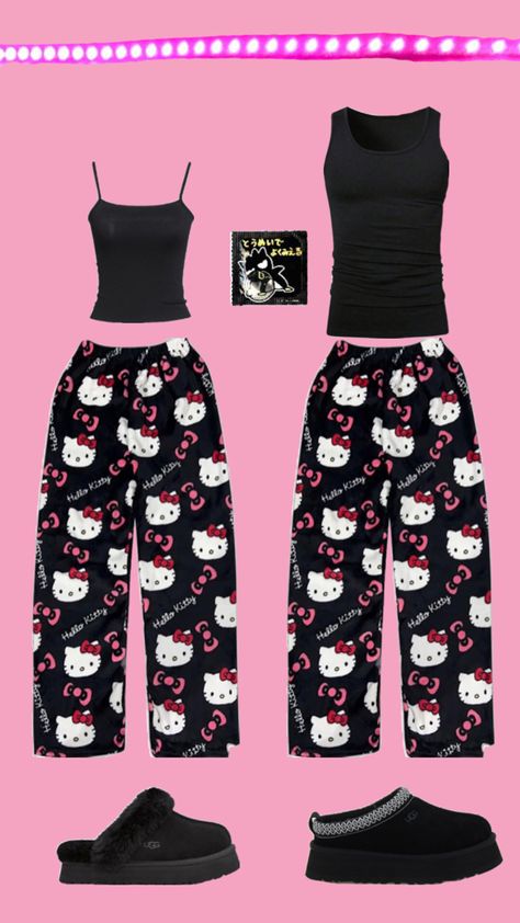 Gacha Drawing Base, Gacha Drawing, Stitch Hoodie, Kitty Clothes, Hello Kitty Clothes, Matching Pjs, Cute Pajama Sets, 2000s Outfits, Cute Lazy Outfits