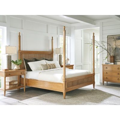 Black four poster bed