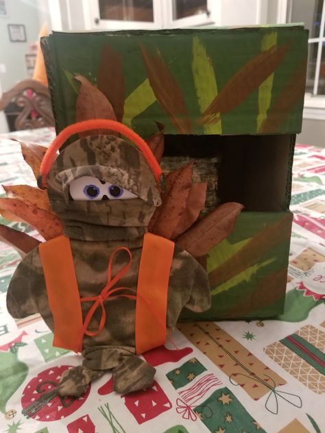 Disguise A Turkey Hunter, Gingerbread Disguise, Disguise A Turkey, Turkey Disguise Project, Turkey Project, Turkey Disguise, Thanksgiving Crafts For Kids, Gobble Gobble, Crafts Kids