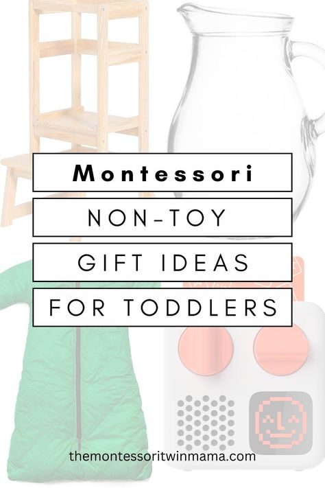 Get 25 great non-toy gift ideas that would be perfect for any one-year-old or toddler. These 25 non-toy Montessori gift ideas are practical, purposeful, and will make your child feel special. Many of these gifts are aimed to support child independence and autonomy in the home. These gifts are so practical in nature that you will find your child using them all of the time throughout their daily life. Be the one to give a meaningful, practical non-toy Montessori based gift! Educational Toys For One Year Old, Montessori Gifts For One Year Old, Montessori First Birthday Gifts, 11 Month Old Christmas Gifts, Montessori Gifts For Three Year Old, How To Make Montessori Toys, 1 Year Christmas Gift Ideas, Gift For 1 Year Baby Girl, One Year Old Birthday Gift Ideas