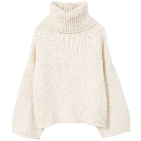 MANGO Turtle neck sweater ($70) ❤ liked on Polyvore featuring tops, sweaters, ecru, white turtleneck sweater, bell sleeve sweater, long bell sleeve tops, thick sweaters and cowl neck sweater Cowl Neck Sweaters, Long White Top, Long White Sweater, Loose Turtleneck Sweater, White Bell Sleeve Top, Long White Shirt, Bell Sleeve Tops, Turtle Neck Shirt, White Cable Knit Sweater