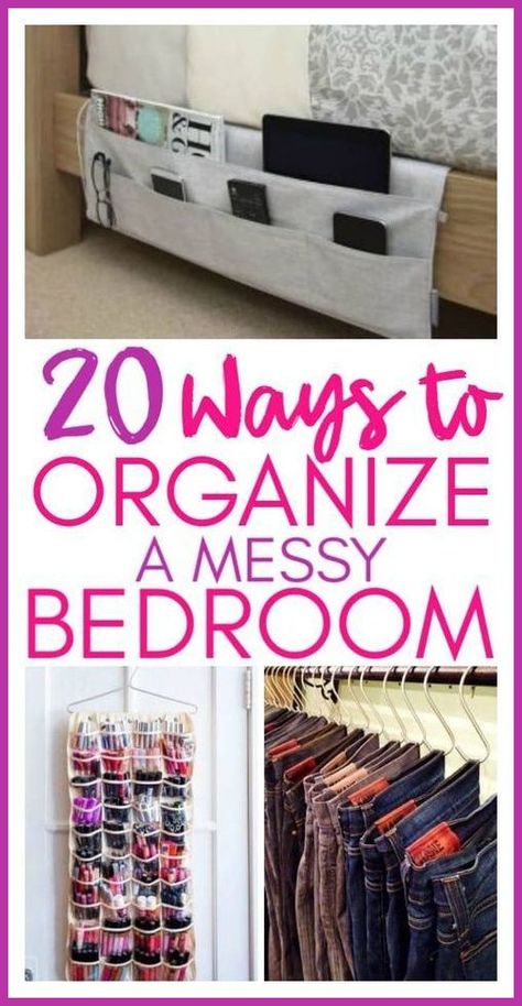 Organize Bedroom, Organized Bedroom, Messy Bedroom, Small Bedroom Organization, Room Organization Bedroom, Organizational Hacks, Organisation Hacks, Bedroom Organization, Organizing Hacks