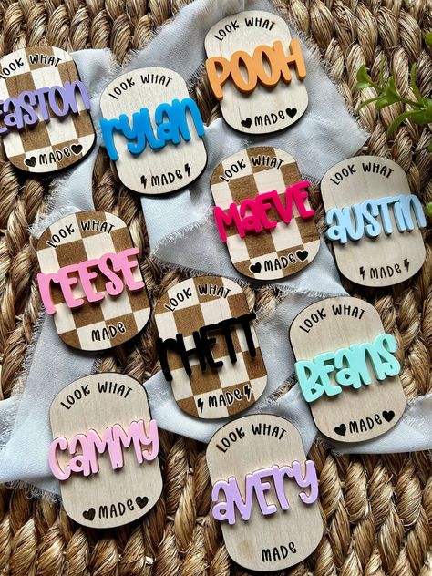 Forge Projects, Tool Crafts, Magnets For Fridge, Glowforge Projects, Alphabet Magnets, Glow Forge, Laser Cut Decor, Personalized Magnets, Locker Magnets