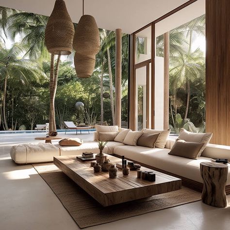 - YouTube Bali House Design Villas, Bali House Design, Modern Tropical Design, Mediterranean Style Living Room, Balinese Interior, Beach Home Interiors, Bali Decor, Bali House, Zen Room