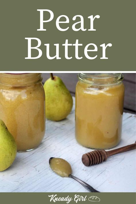 Asian Pear Butter, Pear Butter Recipe, Canning Pears, Ginger Pear, Compound Butters, Ginger Honey Lemon, Pear Butter, Homemade Baked Bread, Fruit Spread