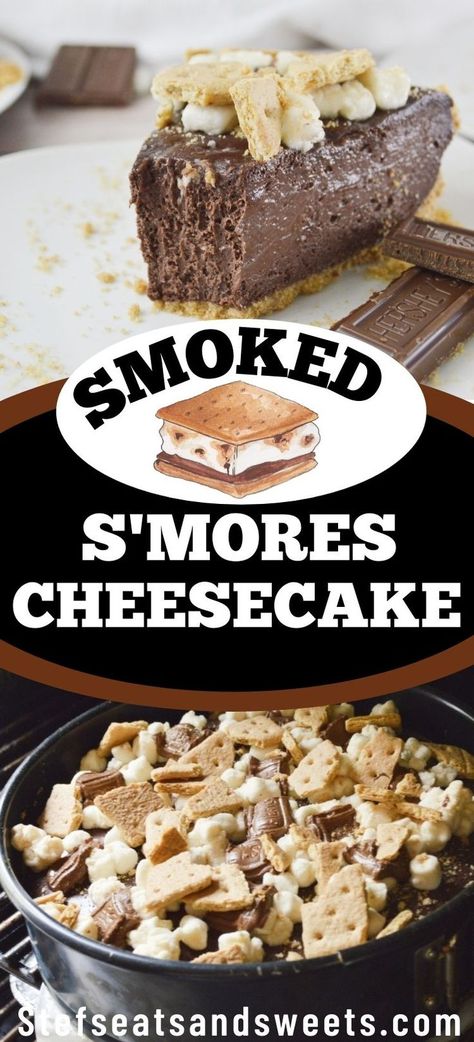 Smoker Cooking Recipes, Smoked Chocolate, Summer Cheesecake, Smoker Grill Recipes, Easy Smoker Recipes, Chocolate Smores, Traeger Grill Recipes, Bbq Desserts, Grilled Desserts