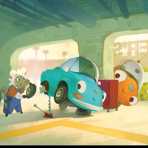 mike yamada Mike Yamada, Curricular Activities, Cars Characters, Childrens Books Illustrations, Fine Artwork, Production Design, Picture Illustration, Car Illustration, Character Design Animation