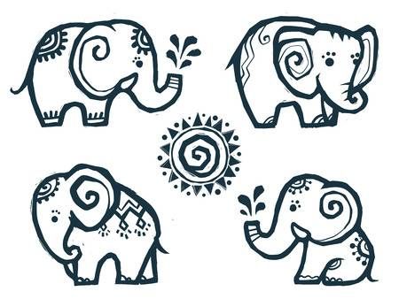 Elephant Art Drawing, Elephant Doodle, Tiny Elephant, Elephant Drawing, Elephant Tattoo, Indian Elephant, Elephant Tattoos, Pola Sulam, Little Doodles