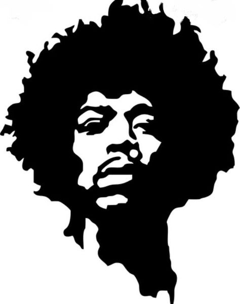 Jimi Hendrix Art, Vinyl Clock, Arte Punk, Zz Top, Silhouette Stencil, Airbrush Art, Scroll Saw Patterns, Stencil Art, Silhouette Art