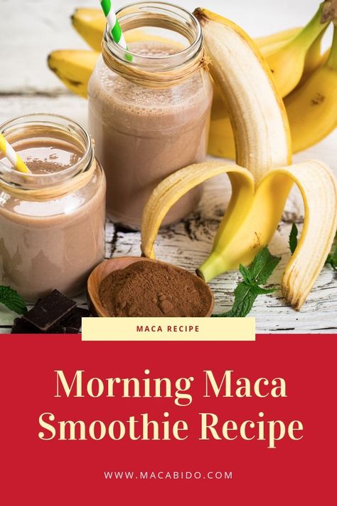 Maca Smoothie Recipes Fertility, Maca Powder Recipe Drinks, Maca Root Smoothie Recipes, Maca Powder Benefits Recipes, Ashwagandha Smoothie Recipes, Recipes With Maca Powder, Maca Recipes Drinks, Maca Drink Recipes, Maca Root Powder Recipes