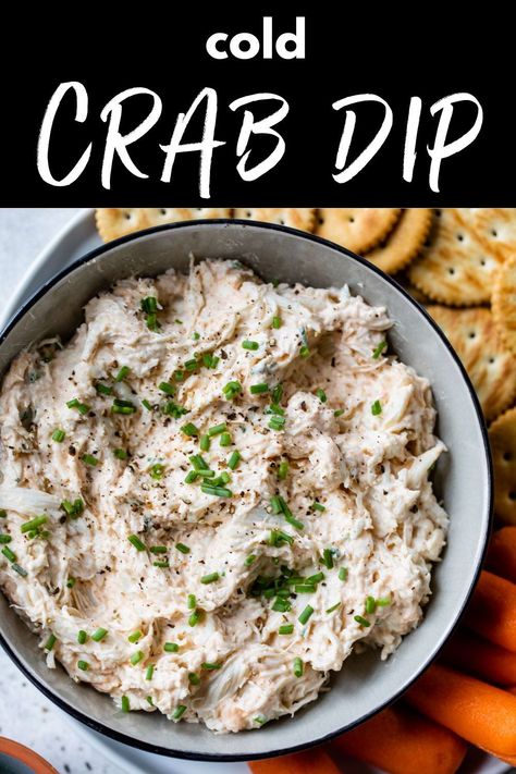 Creamy, savory, and perfect for any occasion, you won’t be able to get enough of this Cold Crab Dip! It’s a quick party appetizer that comes together in just 5 minutes using simple ingredients. Crab Dip Recipe Cold, Cold Crab Dip, Quick Party Appetizers, Crab Dip Cold, Favorite Party Appetizers, Cold Dip Recipes, Crab Appetizer, Hot Crab Dip, Crab Meat Recipes