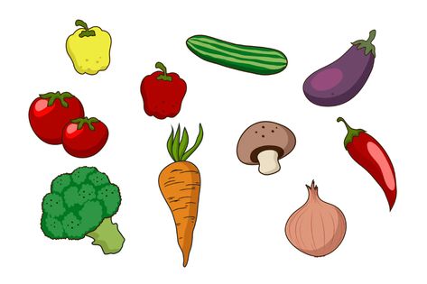 Vegetables Doodle by Bewalrus on Envato Elements Doodle Vegetables, Vegetable Sketch, Drawn Vegetables, Organic Illustration, Vector Vegetables, Vegetables Drawing, Vegetable Drawing, Doodle Background, Fruit Icons