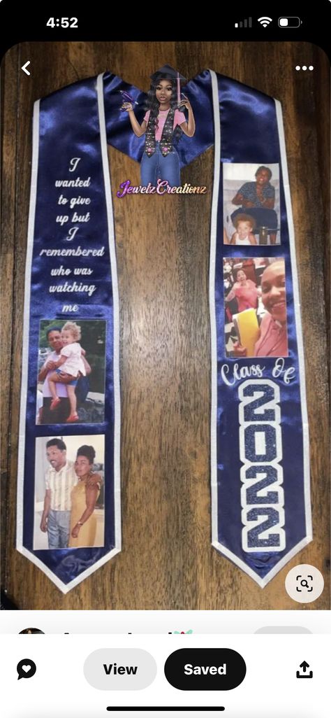 College Stole Graduation, Grad Stoles Ideas, Custom Cap And Gown, Customized Graduation Stole, Stole Ideas Graduation, Grad Sash Ideas, Graduation Sash Ideas College, Graduation Stole Ideas College, College Graduation Stole Ideas