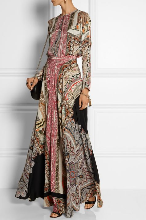 ETRO Paisley-print silk-chiffon blouse Etro Dress, Silk Chiffon Blouse, Calling Card, Bohemian Tops, Gucci Shoulder Bag, Islamic Fashion, Martin Margiela, Beautiful Ladies, Gianvito Rossi