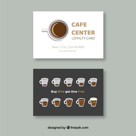 Loyalty Card Coffee, Loyalty Card Design, Cafe Cards, Moodboard Design, Loyalty Card Template, Beverage Poster, Street Coffee, Sandwich Bar, Coffee Label