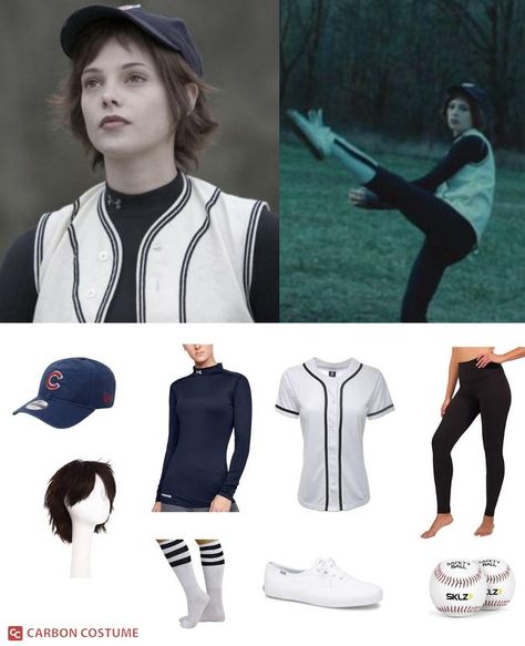 Twilight Cullens Baseball, Twilight Alice Baseball, Cullen Baseball Outfit, Alice Cullen Outfits Ideas, Alice Baseball Scene, Twilight Baseball Costume, Twilight Diy Costume, Alice And Jasper Costume, Twilight Outfits Ideas Alice