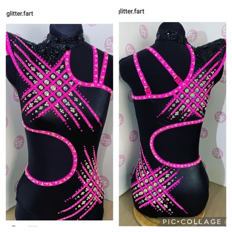 Freestyle Dance Outfits, Aerobics Costume, Freestyle Dance Costumes, Rock And Roll Dance, Rockstar Outfits, Dance Costumes Ideas, Modern Dancing, Solo Costume Ideas, Twirling Costumes