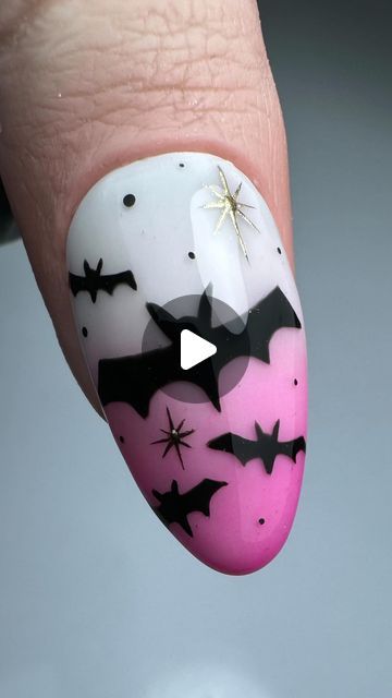 AMANDA BYRNE NAIL ARTIST on Instagram: "Simple Little Bats 🦇🩷  • PLAIN JANE Gel Colour • VELVET TOP  • JOY Neon Pigment  • BLACK ARTYGEL  • ELIZABETH Chrome • TOP IT OFF  • MAGPIE DETAIL Brush 9     ♥︎ SAVE IF YOU LIKE ♥︎  Using #everythingmagpie   🖤 @magpie_beauty 🖤 @magpie_education 🖤  @aleana_hand Female Practice Thumb   #nails #nailsofinstagram #instanails #nailswag #naildesigns #nailsoftheday #nailporn #gelnaildesign #gelnails #manicure #nailitdaily #nailprodigy #showscratch #magpiebeauty #batnailart #halloweennails #halloweennailart #batnails #spookynails #easynailart #simplenailart #handpaintednailart #nailarttutorial #nailtutorial #nailvideo #nailartvideo #simplebatnails #prettyhalloweennails #cutehalloweennails  @nails_by_steps @mknogti_video @scratchmagazine @pblmagazine @pr Bat Nails Art, Bat Nails, Chrome Top, Pedi Ideas, Cute Halloween Nails, Plain Jane, Painted Nail Art, Gel Nail Design, Nail Art Videos