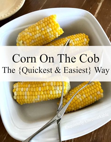 How to cook stovetop corn on the cob. It's an easy recipe for week nights and a healthy way to cook sweet corn. #cornonthecob #easyrecipe Corn On Cob Stovetop, Cook Corn On The Cob On The Stove, How To Make Corn On The Cob On The Stove, Corn On Stovetop, How To Cook Sweet Corn On The Cob, Quick Corn On The Cob, Cooking Corn On The Cob On The Stove, Corn On The Cob On The Stove, Corn On The Cob Stove Top