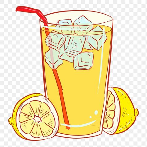 Lemonade Drawing, Beverage Illustration, Lemonade Sticker, Iced Lemonade, Ice Drawing, Lemonade Illustration, Summer Lemonade, Lemonade Pitcher, Lemon Lemonade