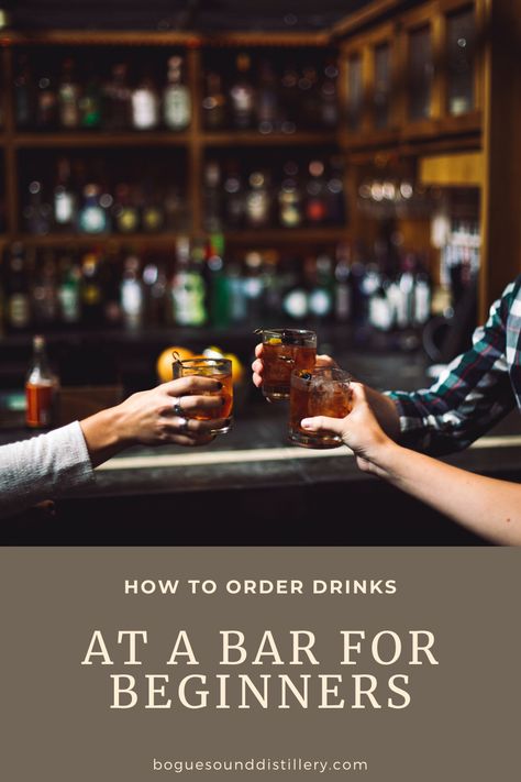 Intimidated by how to order drinks at a bar? This guide teaches you how much you should tip, how to properly order drinks & bar terminology. #cocktails #bars Easy Cocktails To Order At A Bar, Go To Drinks At The Bar, Simple Drinks To Order At The Bar, Easy Drinks To Order At A Bar, Common Cocktails To Order, Best Mixed Drinks To Order At A Bar, Common Bar Drinks To Order, Common Drinks To Order At A Bar, Sweet Alcoholic Drinks To Order At A Bar