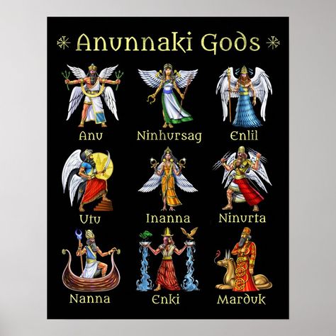 This Anunnaki Sumerian Mythology Gods design features the ancient Sumerian Anunnaki gods. The Anunnaki, Annunaki Black Gods, Enlil God, Annunaki Gods, Anunaki Symbols, Sumerian Mythology, Anunnaki Gods, Sumerian Gods, Sumerian Art