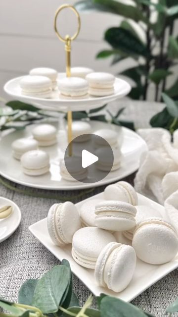 White Macarons, Egg White Powder, Baking Trays, White Icing, Baking Essentials, Slow Down, Macarons, Tap, Almond