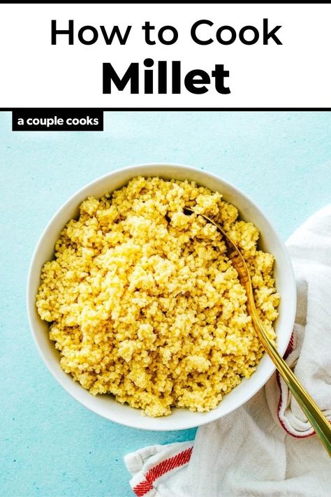 Side Dishes Vegetarian, How To Cook Millet, Delicious Vegetarian Dinner, A Couple Cooks, Recipe Hacks, Vegan Recipes Plant Based, Millet Recipes, Recipes Gluten Free, Flavorful Vegetables